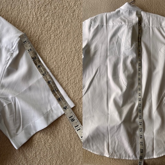 NWT Nautica White Short Sleeve Uniform Shirt Boys M (12/14) - Picture 9 of 11